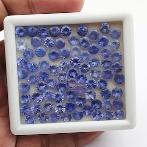 Natural Tanzanite Round Cut Loose Gemstone Lot 15 Pcs 5.50 MM ~Natural Tanzanite gemstone ~Tanzania Tanzanite Loose Gemstone