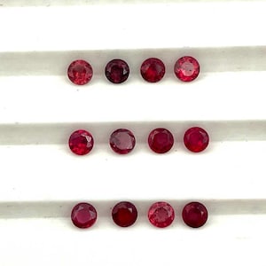 Natural Pink Spinel Round Cut Loose Gemstone Lot 10 Pcs 2.75 MM 1 CT, Pink Spinel Faceted Stone, Pink Spinel Gemstone For Making Jewelry
