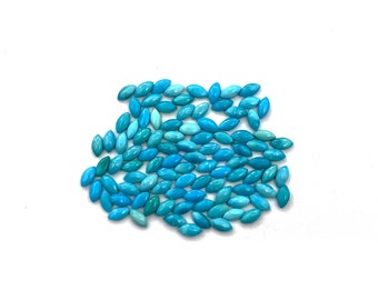 Natural Arizona Turquesa Marquise Cabochão Pedra Preciosa Lote 41 Pcs 2.50*5 MM 6 CT, Pedra Cabochão Turquesa, Pedra Turquesa Para Fazer Jóias