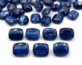 Naturalny Kyanit Poduszka Cięta Luźny Kamień Szlachetny Partia 2 Szt. 9*11 MM 10 CT~Naturalny Niebieski Kamień Kyanitowy ~ Kamień Szlachetny Do Biżuterii