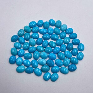 Natural Sleeping Beauty Turquoise Oval Cabochon Stone Lot 11 CT  7 Pcs 7*9 MM, Arizona Turquoise Stone For Jewelry Making.