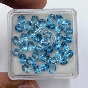 Topaz Stone Loose Blue Topaz, Cushion Cut Natural Gemstone