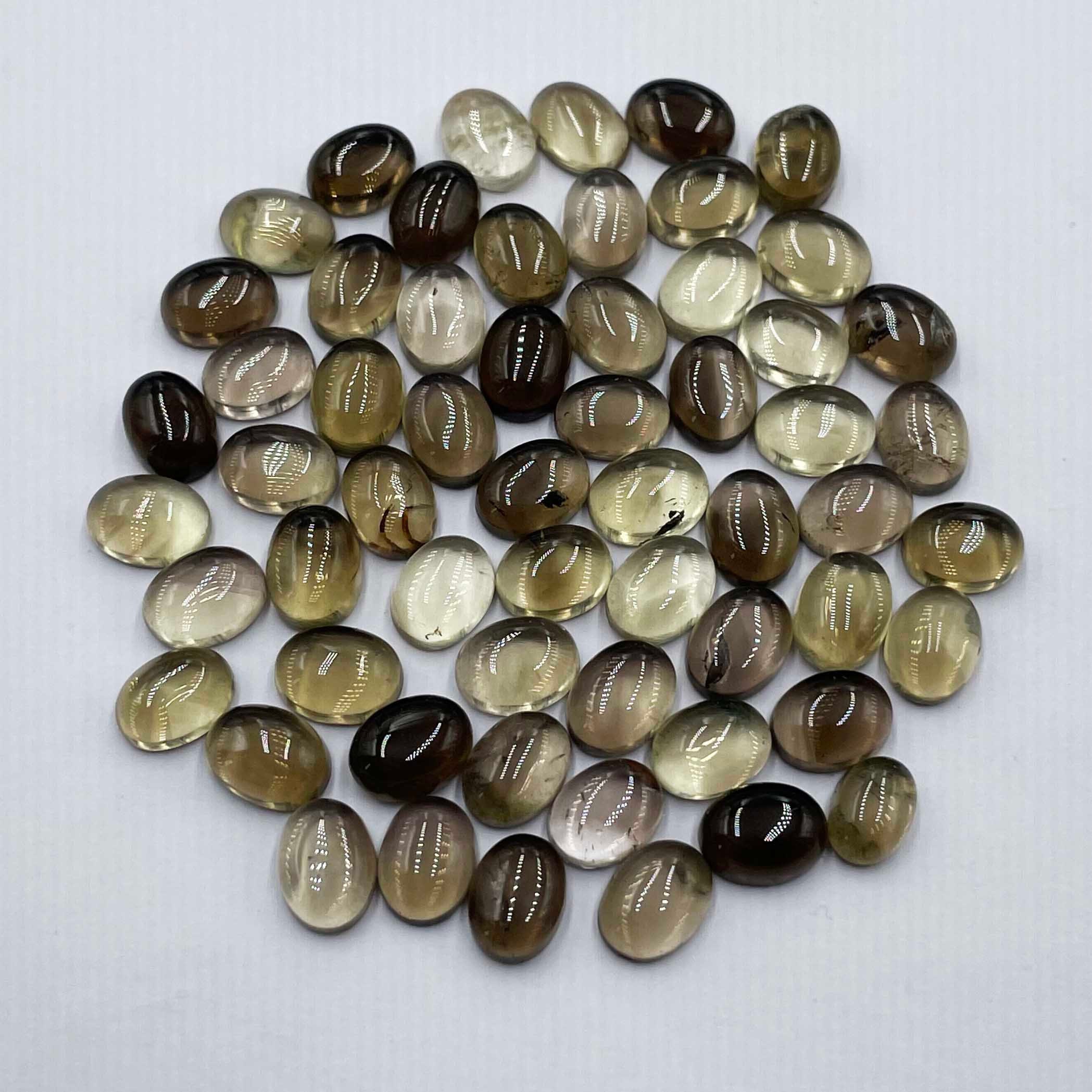 天然スモーキークォーツ オーバルカボション ルースジェムストーン