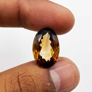 Natural Imperial Topaz Oval Cut Loose Gemstone 12.50*19 MM 15.30 CT ~ Natural Imperial Topaz Oval Cut Loose Faceted gemstone