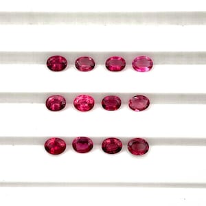 Natural Pink Spinel Oval Cut Loose Gemstone Lot 7 Pcs 3*4 MM 1 CT, Pink Spinel Faceted Stone, Pink Spinel Gemstone For Making Jewelry