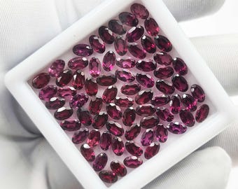 Lot De 42 Pierres Précieuses Grenat Rhodolite Naturelles - Poire, 19,05 Carats, Non Traité