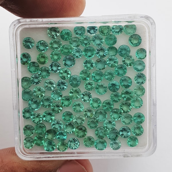 Natural Untreated Emerald Round Cut Loose Gemstone Lot 20 Pcs 3 MM ~ Emerald Cut Loose Gemstone ~Natural Emerald Round Cut~ Emerald Stone