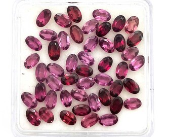 Naturalny różowy granat owalny cięty luźny kamień szlachetny partia 20 szt. 3*5 mm 5 CT, różowy granat fasetowany kamień szlachetny, kamień granatowy do wyrobu biżuterii