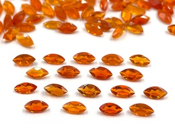 Natural Mexican Fire Opal Marquise Cut Loose Gemstone Lot 52 Pcs 2.5*5 MM 5 CT, Mexican Fire Opal Gemstone For Jewelry Making.