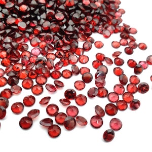 Natural Mozambique Garnet Round Cut Loose Gemstone Lot 70 Pcs 5 MM 40 CT ,Natural Red Garnet gemstone ,Garnet Round Cut Loose Gemstone.