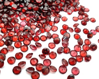 Natural Mozambique Garnet Round Cut Loose Gemstone Lot 70 Pcs 5 MM 40 CT ,Natural Red Garnet gemstone ,Garnet Round Cut Loose Gemstone.