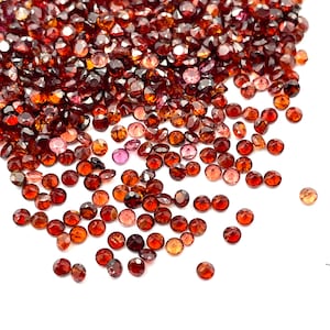 Natural Garnet Cut Loose Gemstone Lot 100 Pcs 2.25 MM, Red Color Faceted Loose Stone, Garnet Calibrated Gemstone For Making Jewelry