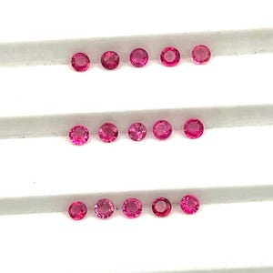 Natural Pink Spinel Round Cut Loose Gemstone Lot 26 Pcs 2 MM 1 CT, Pink Spinel Faceted Stone, Pink Spinel Gemstone For Making Jewelry