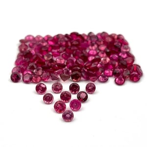 Natural Pink Spinel Round Cut Loose Gemstone Lot 12 Pcs 2.50 MM 1 CT, Pink Spinel Faceted Stone, Pink Spinel Gemstone For Making Jewelry