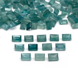 Natural Grandidierite Baguette Cut Loose Gemstone Lot 18 Pcs 4*6 MM 10 CT, Grandidierite Quartz Gemstone For Jewelry Making