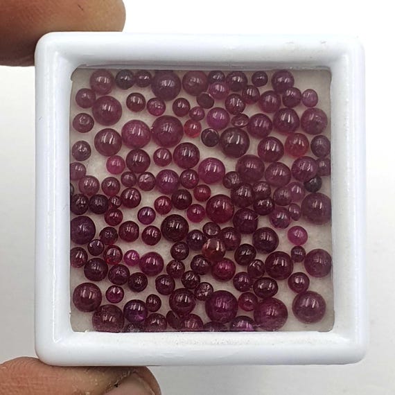 天然ルビーラウンドカボションルース宝石ロット20個2.25MM1.50CT 天然ルビーラウンドカボションルース宝石ロット20個2.25MM1.50CT