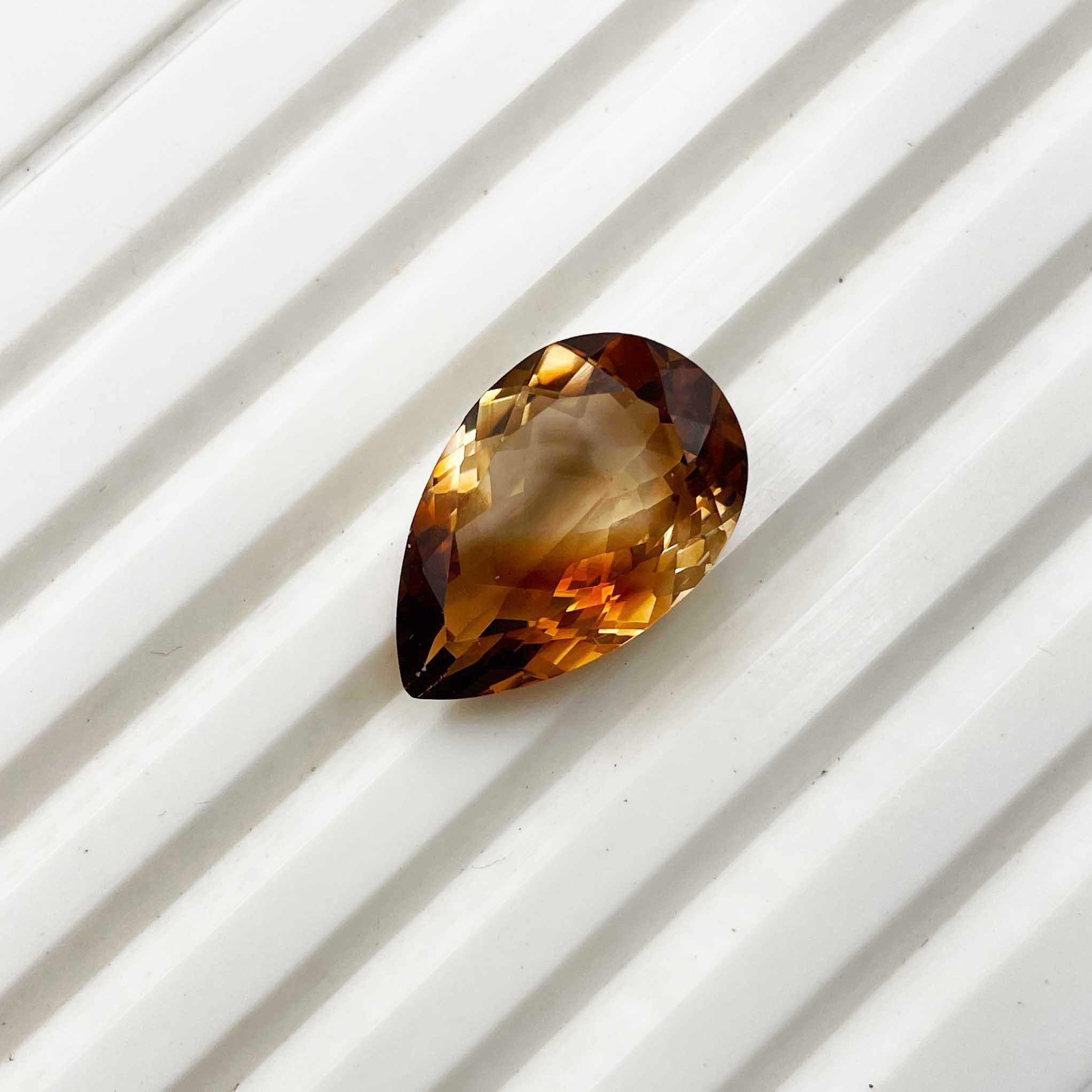 Natural Imperial Topaz Pear Cut Loose Gemstone 13*20 MM 14 CT