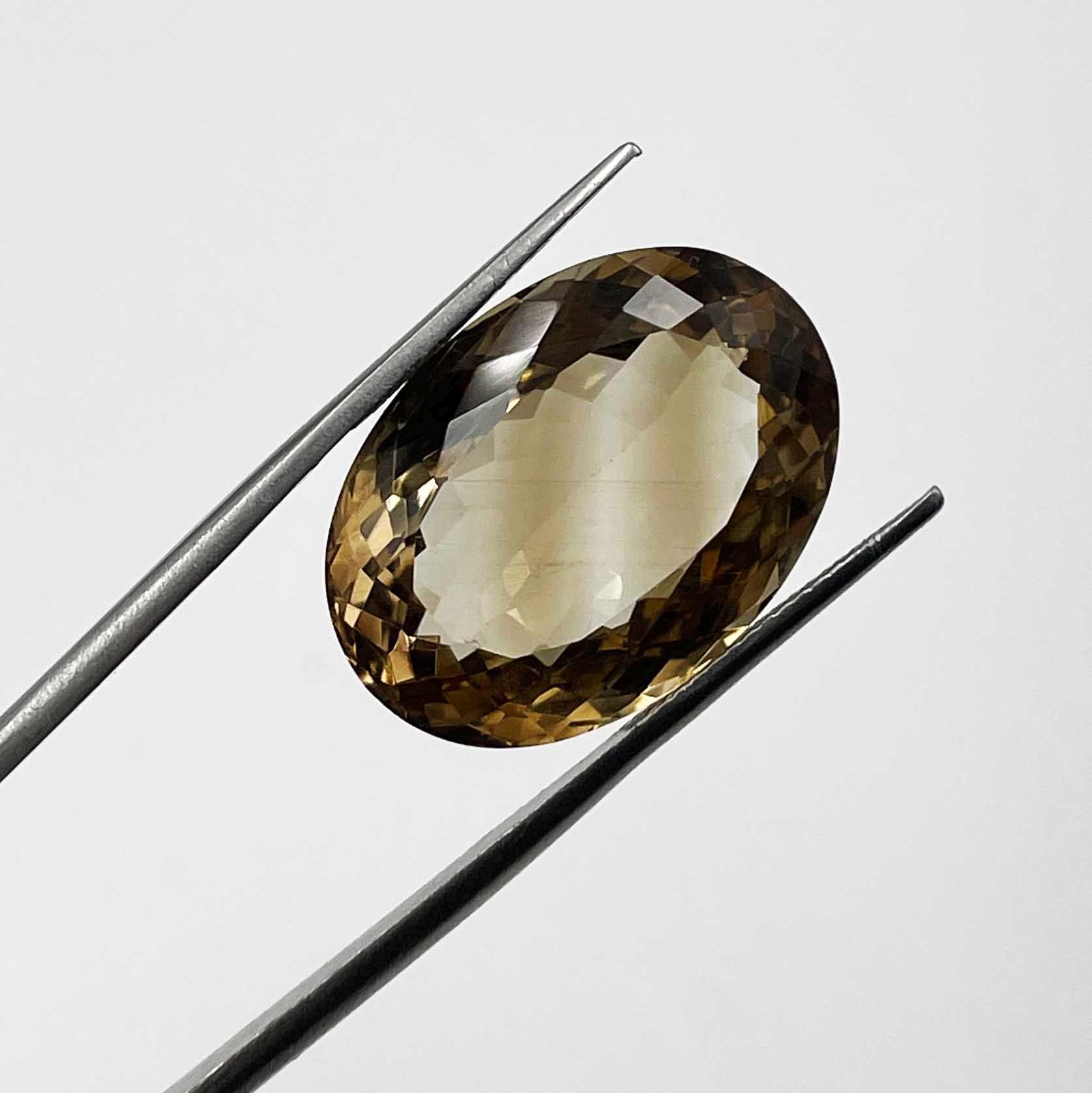 Natural Imperial Topaz Oval Cut Loose Gemstone 15*20 Mm 23 CT