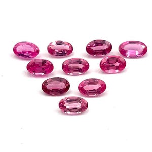 Natural Pink Spinel Oval Cut Loose Gemstone Lot 5 Pcs 3*5 MM 1 CT, Pink Spinel Faceted Stone, Pink Spinel Gemstone For Making Jewelry