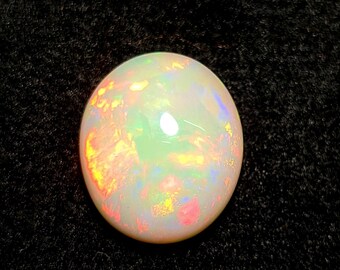 Natuurlijke Ethiopische opaal multi Welo brandovale cabochon edelsteen 1 stuk 17,5 x 15 x 8,5 mm 11,6 CT witte opaal cabines oktober geboortesteen