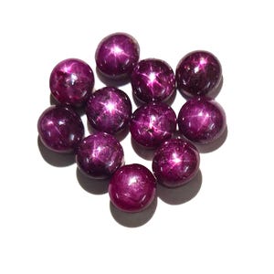 Natural Ruby Star Mix Shape Cabochon Loose Gemstone 2 Pcs 8.50*9-9*9.50 MM 13 CT