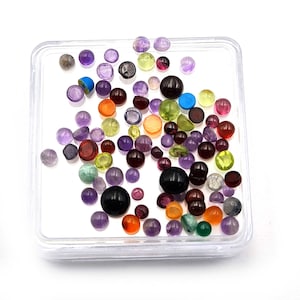 Mix Small Round Cabochon Loose Gemstone 2-5 mm, Mix Size Half Round Gemstone For Jewelry Making, Mix Cabochon Semi Precious Stones