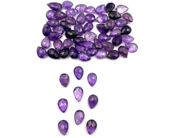 Natural Amethyst Pear Briolette Cut Loose Gemstone Lot 21 Pcs 10*14 MM 100 CT, Amethyst Cut Gemstone, Amethyst Stone For Making Jewelry