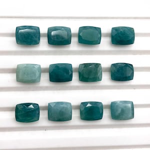 Natural Grandidierite Cushion Cut Loose Gemstone Lot 4 Pcs 8*10 MM 13 CT, Grandidierite Quartz Gemstone For Jewelry Making