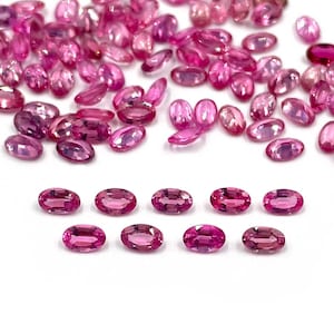 Natural Pink Spinel Oval Cut Loose Gemstone lot 5 Pcs 3*5 MM 1.20 CT, Pink Spinel Faceted Gemstone, Pink Spinel Gemstone For Jewelry Making