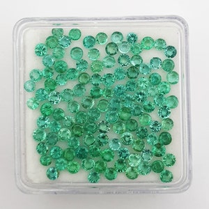 Natural Untreated Emerald Round Cut Loose Gemstone Lot 25 Pcs 2.50 MM ~ Emerald Cut Loose Gemstone ~Natural Emerald Round Cut~ Emerald Stone