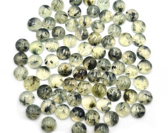 Natural Prehnite Round Cabochon Loose Gemstone Lot 31 Pcs 9-9.5 MM 100 CT, Prehnite Cabochon Loose Gemstone, Prehnite Stone For Jewelry