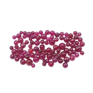 Natural Ruby Round Cabochon Loose Gemstone Lot 20 Pcs 2.25 MM 1.50 CT, Ruby Cabochon Gemstone For Jewelry Making ,Natural Red Ruby Gemstone
