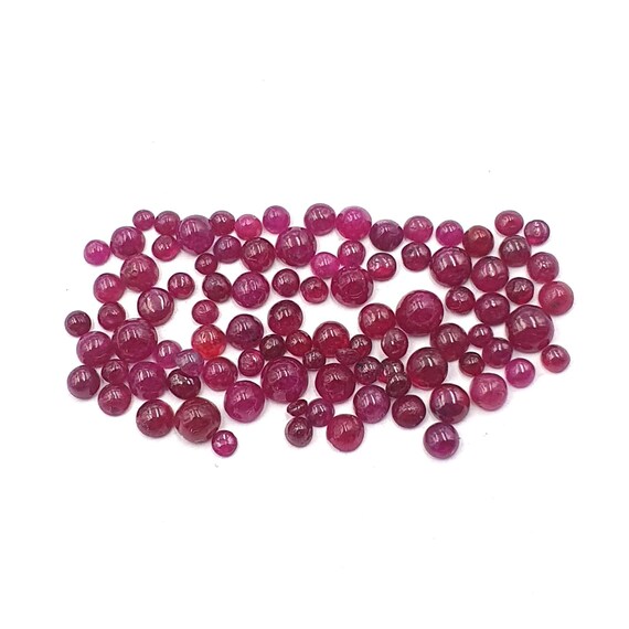 天然ルビーラウンドカボションルース宝石ロット20個2.25MM1.50CT 天然ルビーラウンドカボションルース宝石ロット20個2.25MM1.50CT
