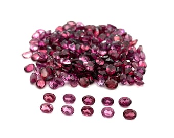 Naturalny różowy granat owalny luźny kamień szlachetny partia 26 szt. 3*4 mm 5 CT, różowy granat fasetowany kamień szlachetny, granat kamień urodzinowy