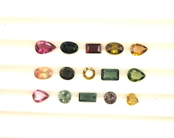 Natuurlijke multi-toermalijnmix vormgeslepen edelsteen 30 stuks 2,50*4-5*7 MM 10 CT, toermalijn gefacetteerde edelsteen, toermalijnsteen voor het maken van sieraden