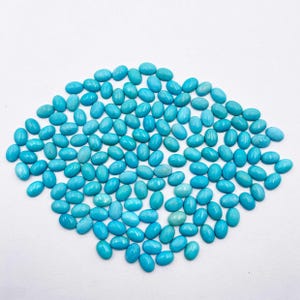 Sleeping Beauty Turquoise Oval Cabochon Loose Gemstone Lot 15 Pcs 5*7 MM 10 CT, Arizona Turquoise Stone For Jewelry Making.