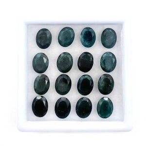Natural Teal Grandidierite Oval Cut Loose Gemstone Lot 5 Pcs 7*9 MM 9 CT, Grandidierite Quartz Gemstone For Jewelry Making