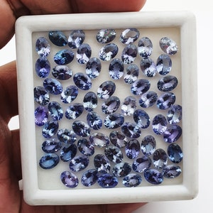 Natural Tanzanite Oval Cut Loose Gemstone Lot 10 Pcs 5*7 MM 7 CT ~Natural Tanzanite gemstone ~oval cut Tanzanite Loose Gemstone