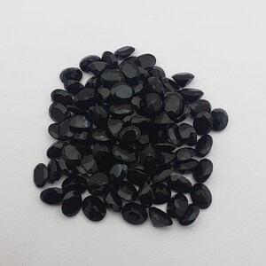Black Onyx Oval cut Loose Gemstone Lot 138 Pcs 5*7 MM 100 CT ~ Natural Black Onyx Gemstone ~ Black Onyx Oval Cut