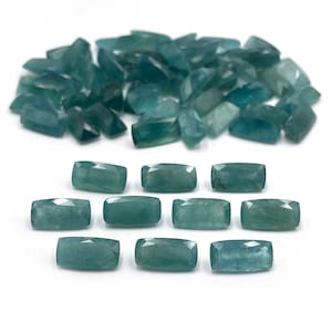 Natural Grandidierite Cushion Cut Loose Gemstone Lot 5 Pcs 6*12 MM 12 CT, Grandidierite Quartz Gemstone For Jewelry Making