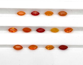 Natural Mexican Fire Opal Marquise Cut Loose Gemstone Lot 280 Pcs 2*4 MM 15 CT, Mexican Fire Opal Gemstone For Jewelry Making.