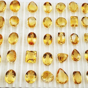 Natural citrine Mix Shape Cut Loose Gemstone Lot 28 Pcs 9*11.50-12*18 MM 250 CT~Natural citrine gemstone~Mix Shape cut loose citrine