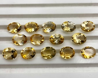 Natural Citrine Oval Cut Loose Gemstone Lot 18 Pcs 7*9 MM 30 CT, Citrine Oval Cut Loose Gemstone, Citrine Gemstone