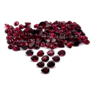 Natural Pink Spinel Pear Cut Loose Gemstone Lot 6 Pcs 3*4 MM 1 CT, Pink Spinel Faceted Stone, Pink Spinel Gemstone For Making Jewelry