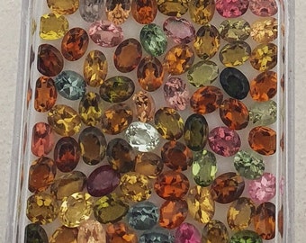 Natural Multi Tourmaline Oval Cut Loose Gemstone Lot 46 Pcs 3.50x4.50 MM 10 CT, Tourmaline Gemstone, Tourmaline Stone For Jewelry Making
