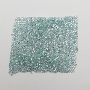Natural Aquamarine Round Cut Loose Gemstone Lot 100 Pcs 1.25 MM  ~ Aquamarine Loose Gemstone~ Natural Aquamarine Round Cut Gemstone