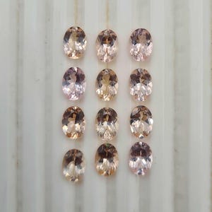 Natuurlijke morganiet ovaal geslepen losse edelsteen veel 3 stuks 5*7 mm 2 CT, morganiet geslepen steen, morganiet edelsteen voor het maken van sieraden