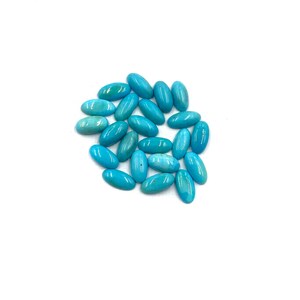 Natural Sleeping Beauty Turquoise Oval Cabochon Loose Gemstone Lot 10 Pcs 5*10 MM 10 CT, Arizona Turquoise Stone For Jewelry Making.