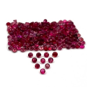 Natural Pink Spinel Round Cut Loose Gemstone Lot 48 Pcs 1.50 MM 1 CT, Pink Spinel Faceted Stone, Pink Spinel Gemstone For Making Jewelry