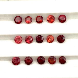 Natural Pink Spinel Round Cut Loose Gemstone Lot 8 Pcs 3 MM 1 CT, Pink Spinel Faceted Stone, Pink Spinel Gemstone For Making Jewelry